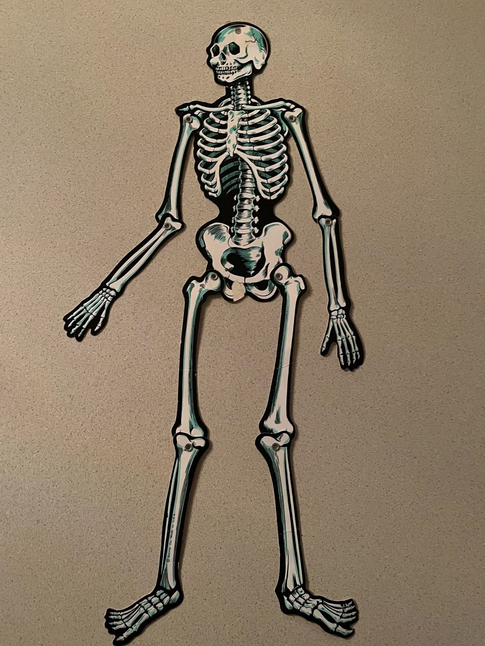 Vintage Beistle Die Cut Articulated Skeleton
